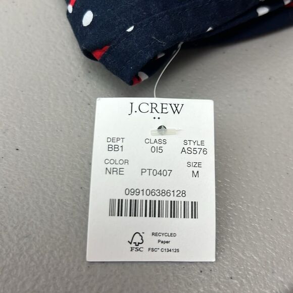 J. Crew Factory as576 Navy with santa hat print woven boxer shorts size M - Picture 3 of 5